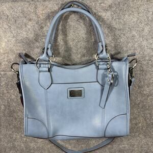 Frye and Co Core Satchel Light Blue‎ Faux Leather Bag